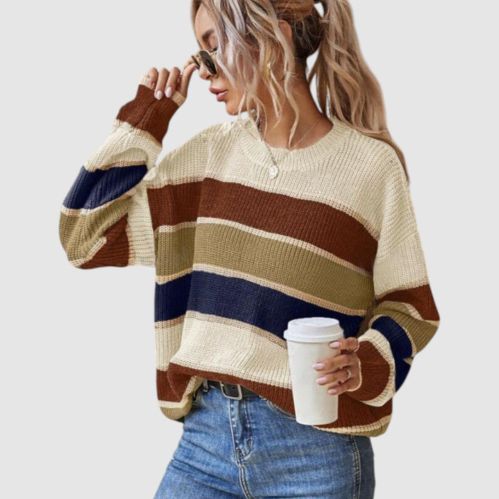 Paola | Prugasti Udobni Džemper