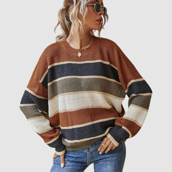 Paola | Prugasti Udobni Džemper