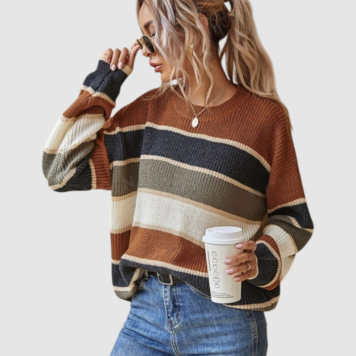 Paola | Prugasti Udobni Džemper