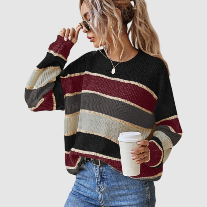 Paola | Prugasti Udobni Džemper